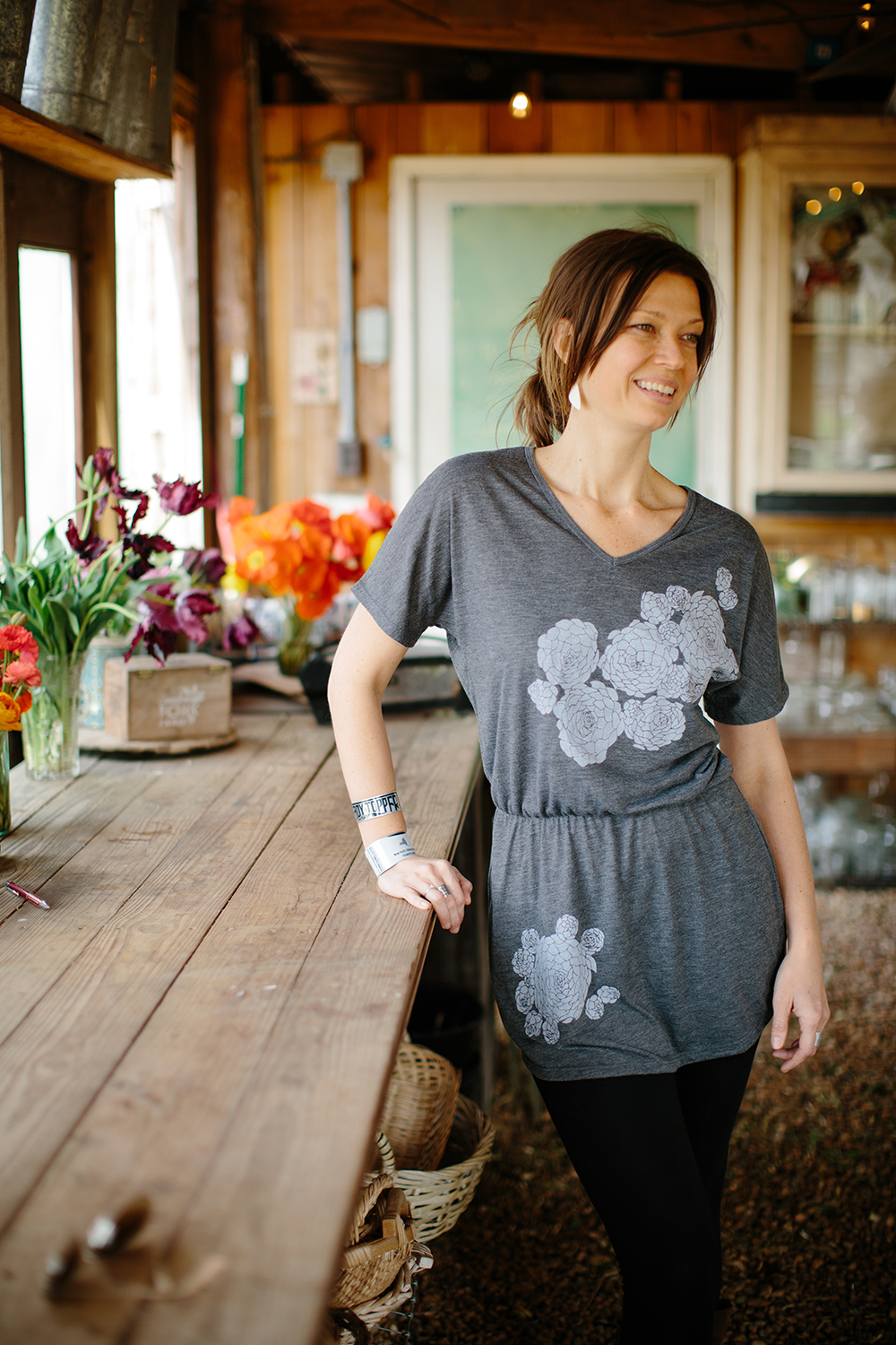 succulent leggings Succulent Cinch-Waist Tunic